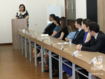 Minister of Diaspora Hranush Hakobyan  at the Diplomatic School